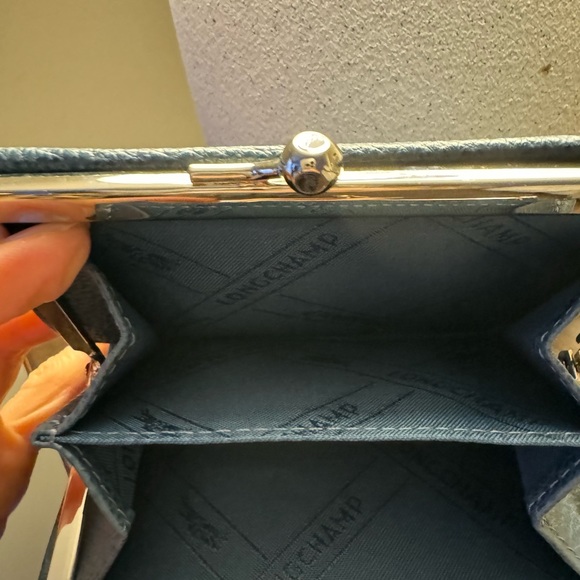 Longchamp leather wallet. Pilot blue. Like new. - Picture 4 of 6